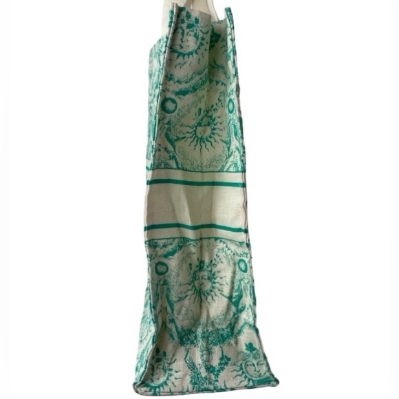 Christian Dior Dioriviera Linen Cotton Blend Tote Turquoise 2024 - Picture 6 of 10
